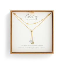 Load image into Gallery viewer, Lariat Charm Necklace {Double Heart}