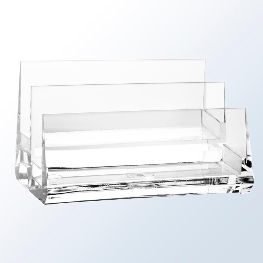 Acrylic 2-Tiered Business Card Holder