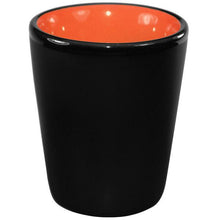 Load image into Gallery viewer, Ceramic Matte Black Shot Glass with Colorful Interior {Sugar Skull}