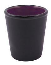 Load image into Gallery viewer, Ceramic Matte Black Shot Glass with Colorful Interior {Tie Dye Wisconsin}