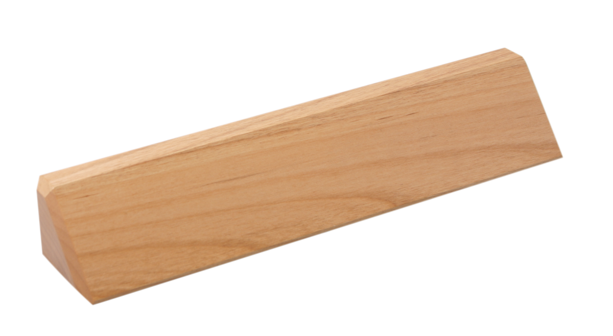 Red Alder Desk Wedge/Nameplate, a personalized office accessories – custom engraved by Silver Squirrel Engraving & Gifts