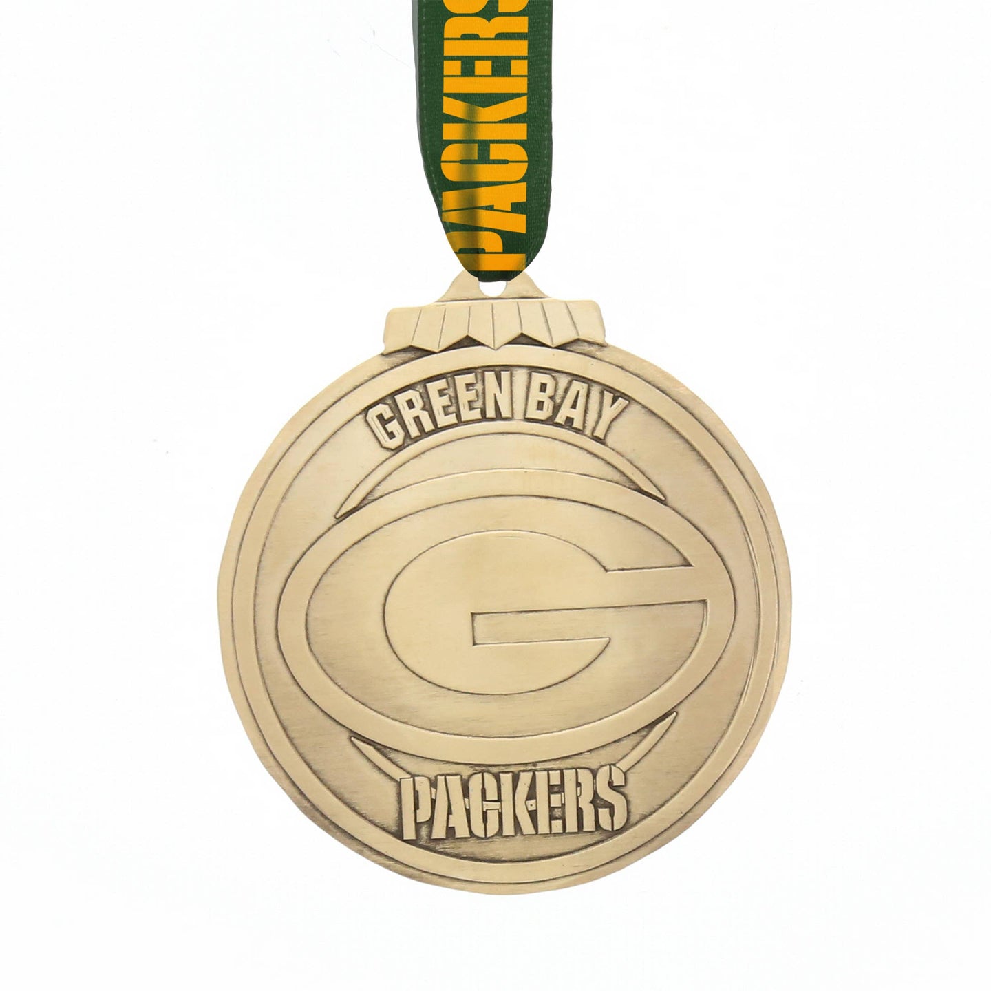 Green Bay Packers Classic Round Ornament (Bronze)
