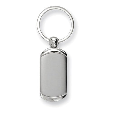 Nickel-Plated Polished And Satin Key Ring