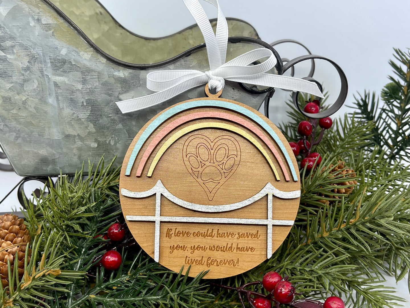 Rainbow Bridge Pet Memorial Ornament