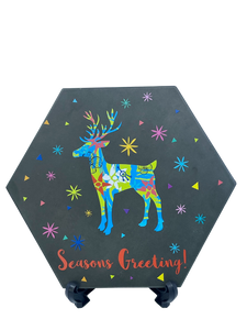 Hexagon Trivet {Neon Seasons Greeting}