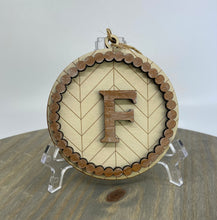Load image into Gallery viewer, Farmhouse Initial Ornament