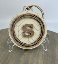 Load image into Gallery viewer, Farmhouse Initial Ornament