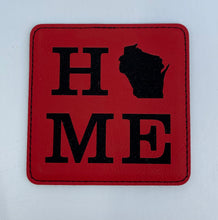 Load image into Gallery viewer, Square Leatherette Coaster {HOME Wisconsin}