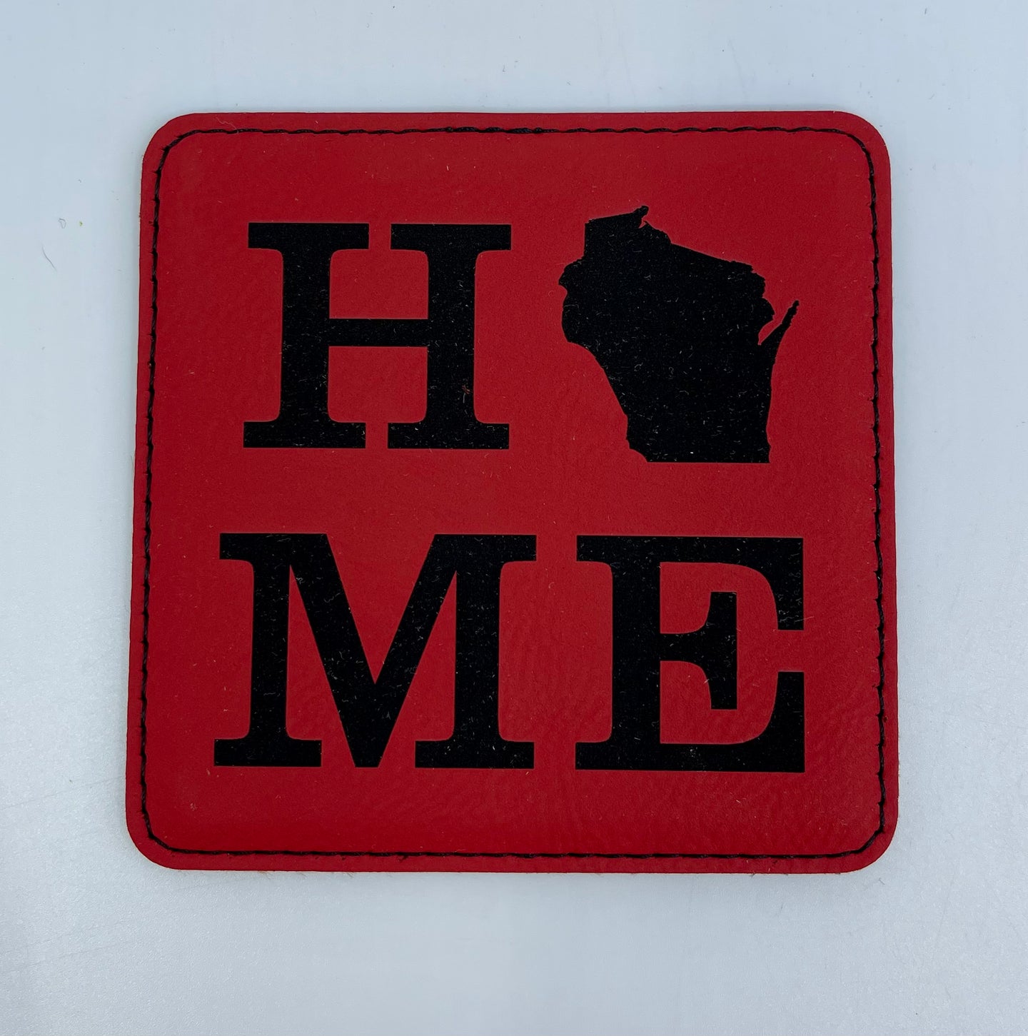 Square Leatherette Coaster {HOME Wisconsin}